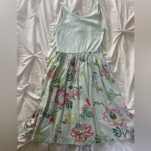 Light blue girls dress with florals